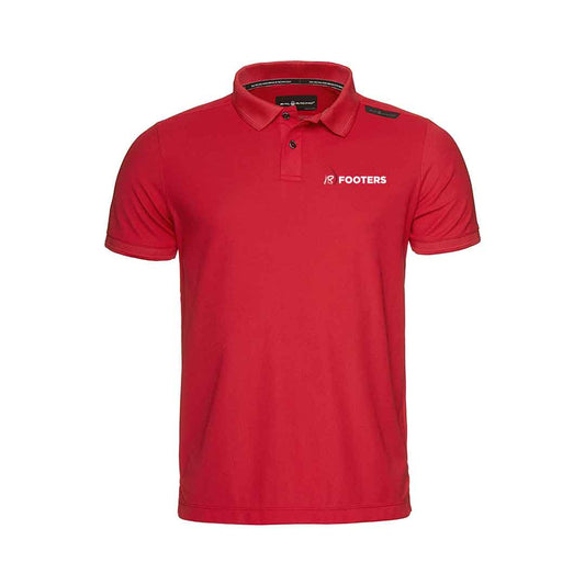 18 FOOTERS Tech Polo - Bright Red