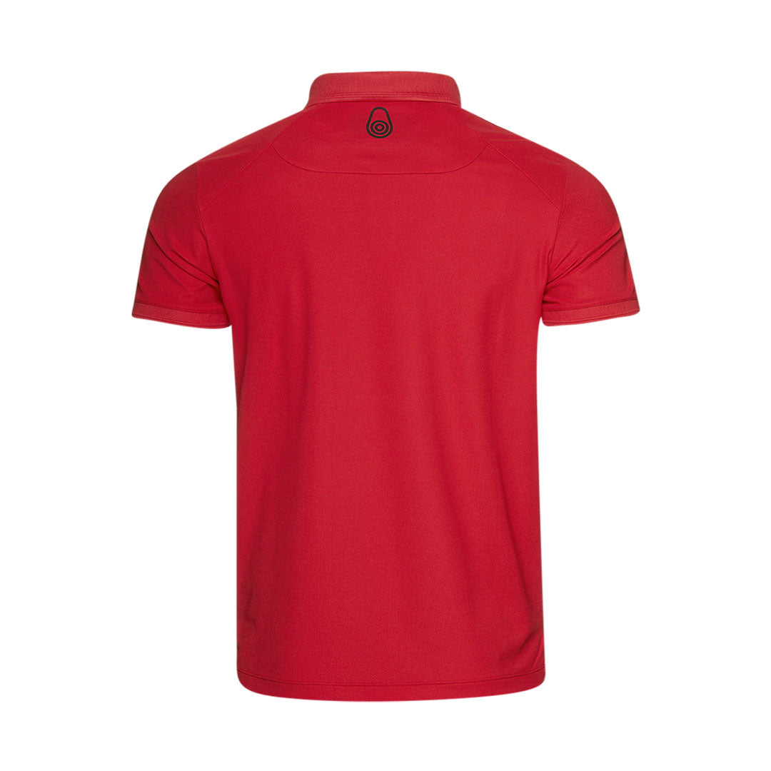 18 FOOTERS Tech Polo - Bright Red