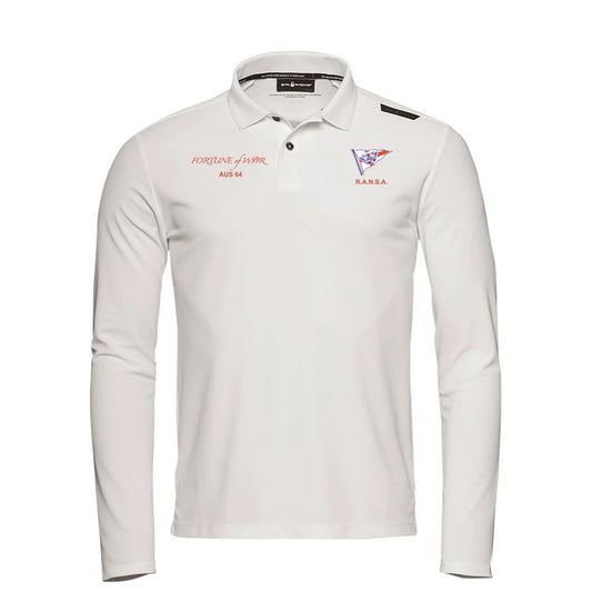 Fortune of War Tech Polo Long Sleeve - White