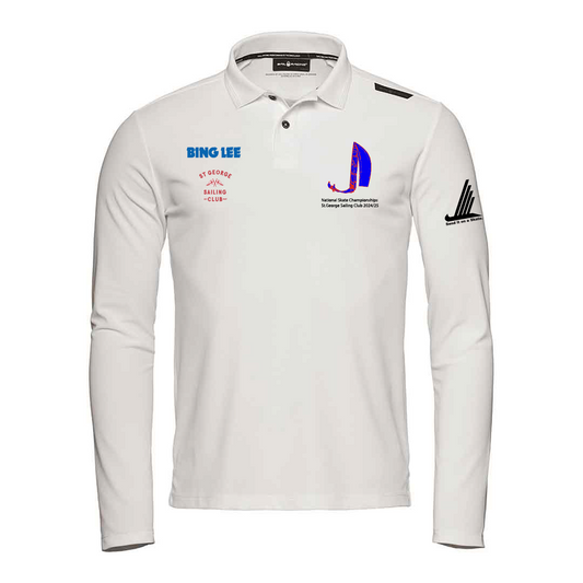 Skate Nationals Bow Tech Polo LS SGSC - White
