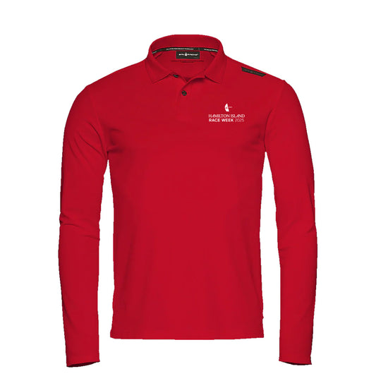 HIRW25 Tech Polo LS - Bright Red