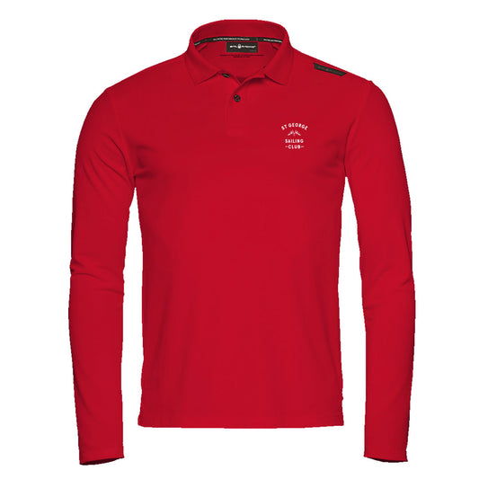 SGSC Bow Tech Polo LS - Bright Red