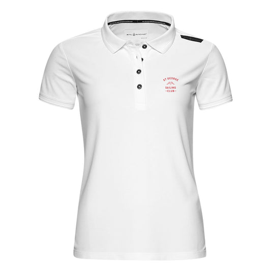 SGSC Womens Bow Tech Polo - White
