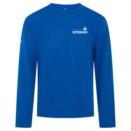 Saltwater Veterans Crew Tech Tee LS - Blue
