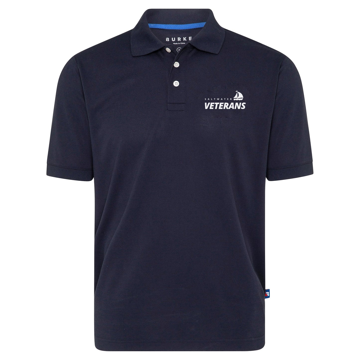 Saltwater Veterans Crew Polo - Navy