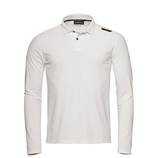 Bow Tech Polo Long Sleeve - White