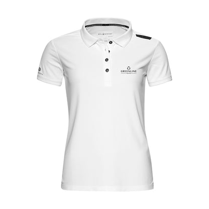 Greenline Womens Bow Tech Polo - White