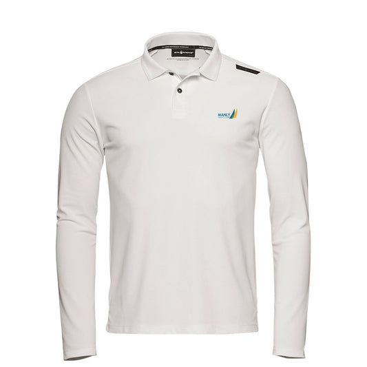 MYC Bow Tech Polo Long Sleeve - White