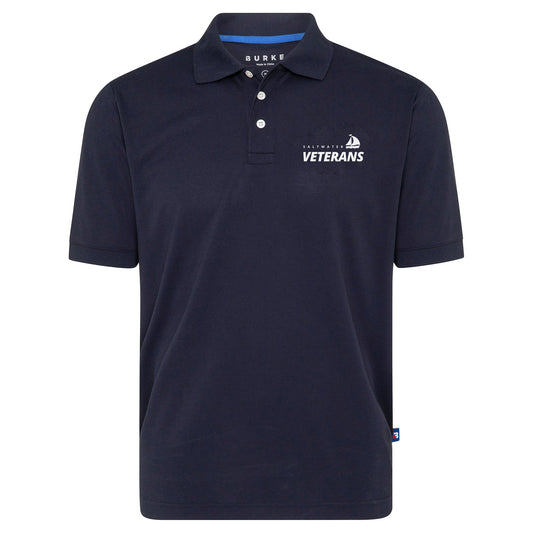 Saltwater Veterans Crew Polo - Navy